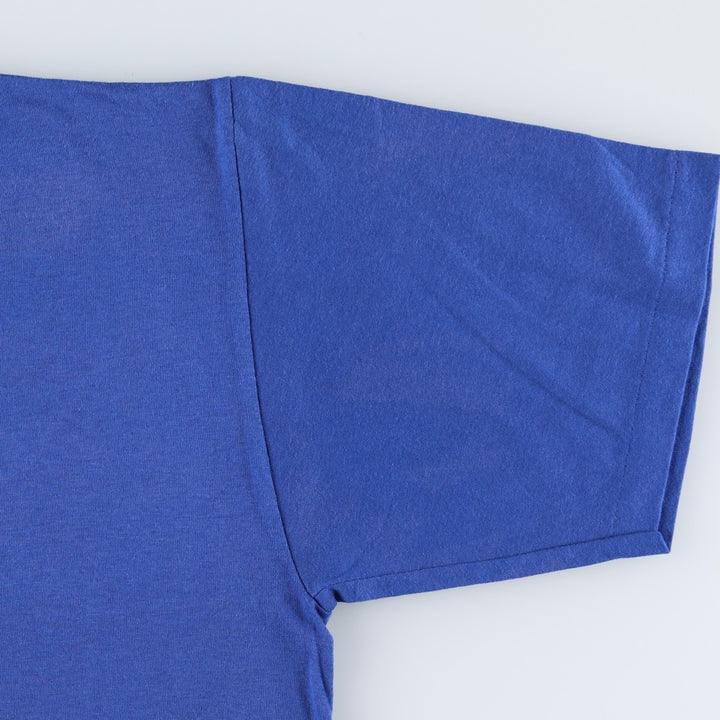80s-90'S Jerzees Advertising T-Shirt, Made in USA, Men's XL equivalent, Vintage cotton blue type Vintage Second Hand