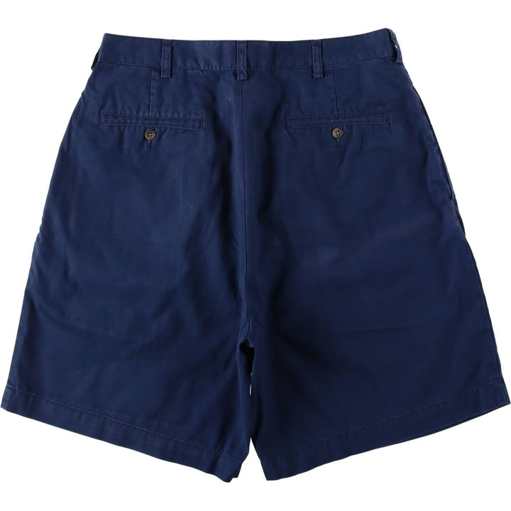 Ralph Lauren POLO by Ralph Lauren TYLER SHORT Two-pleat chino shorts, short pants, men's size W34 cotton navy blue type Vintage Second Hand