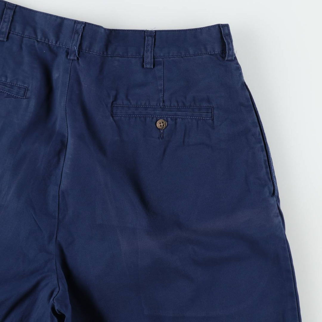 Ralph Lauren POLO by Ralph Lauren TYLER SHORT Two-pleat chino shorts, short pants, men's size W34 cotton navy blue type Vintage Second Hand
