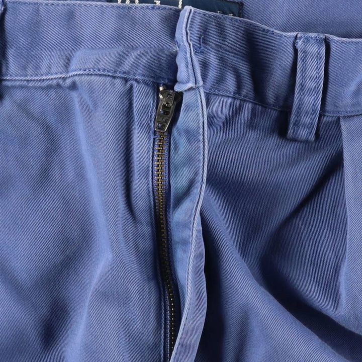 Ralph Lauren POLO by Ralph Lauren TYLER SHORT Two-pleat chino shorts, short pants, men's size W37 cotton blue type Vintage Second Hand