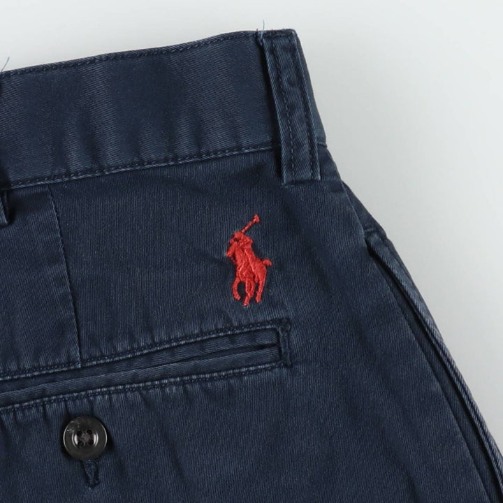 Ralph Lauren POLO by Ralph Lauren TYLER SHORT Two-pleat chino shorts, short pants, men's size W34 cotton navy blue type Vintage Second Hand