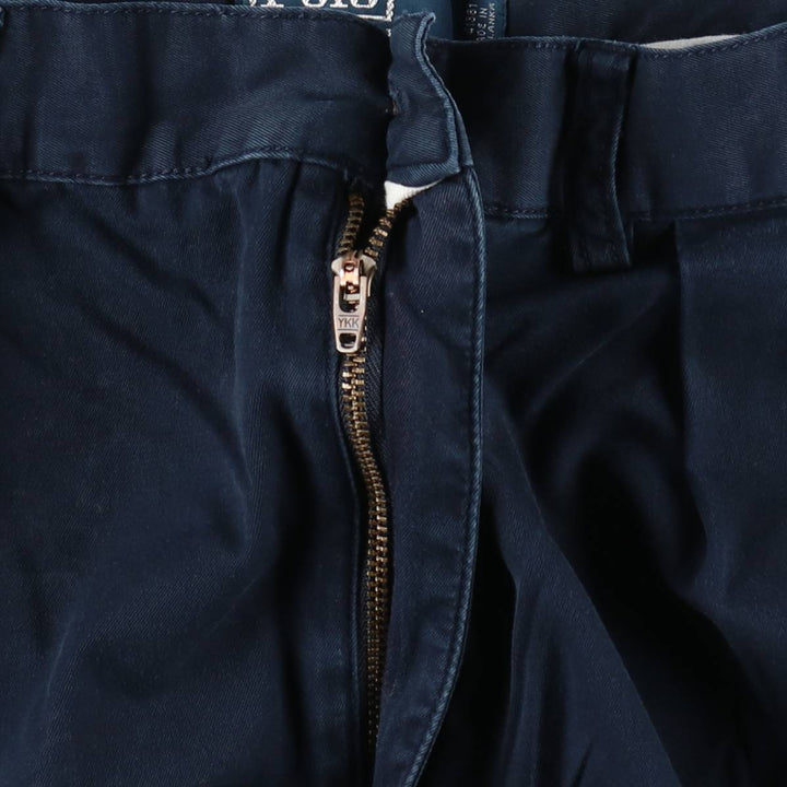 Ralph Lauren POLO by Ralph Lauren TYLER SHORT Two-pleat chino shorts, short pants, men's size W34 cotton navy blue type Vintage Second Hand