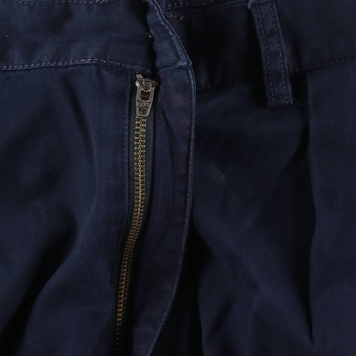 Ralph Lauren POLO by Ralph Lauren ANDREW SHORT Two-pleat chino shorts, short pants, men's size W35 cotton navy blue type Vintage Second Hand
