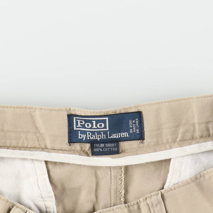 Ralph Lauren POLO by Ralph Lauren TYLER SHORT Two-pleat chino shorts, short pants, men's size W32 cotton Beige type Vintage Second Hand