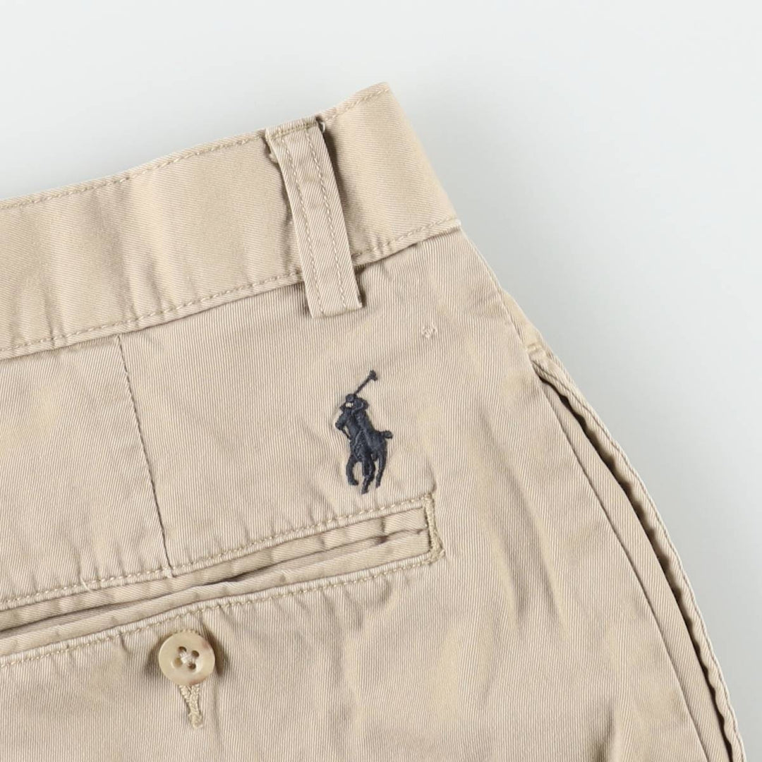 Ralph Lauren POLO by Ralph Lauren TYLER SHORT Two-pleat chino shorts, short pants, men's size W32 cotton Beige type Vintage Second Hand