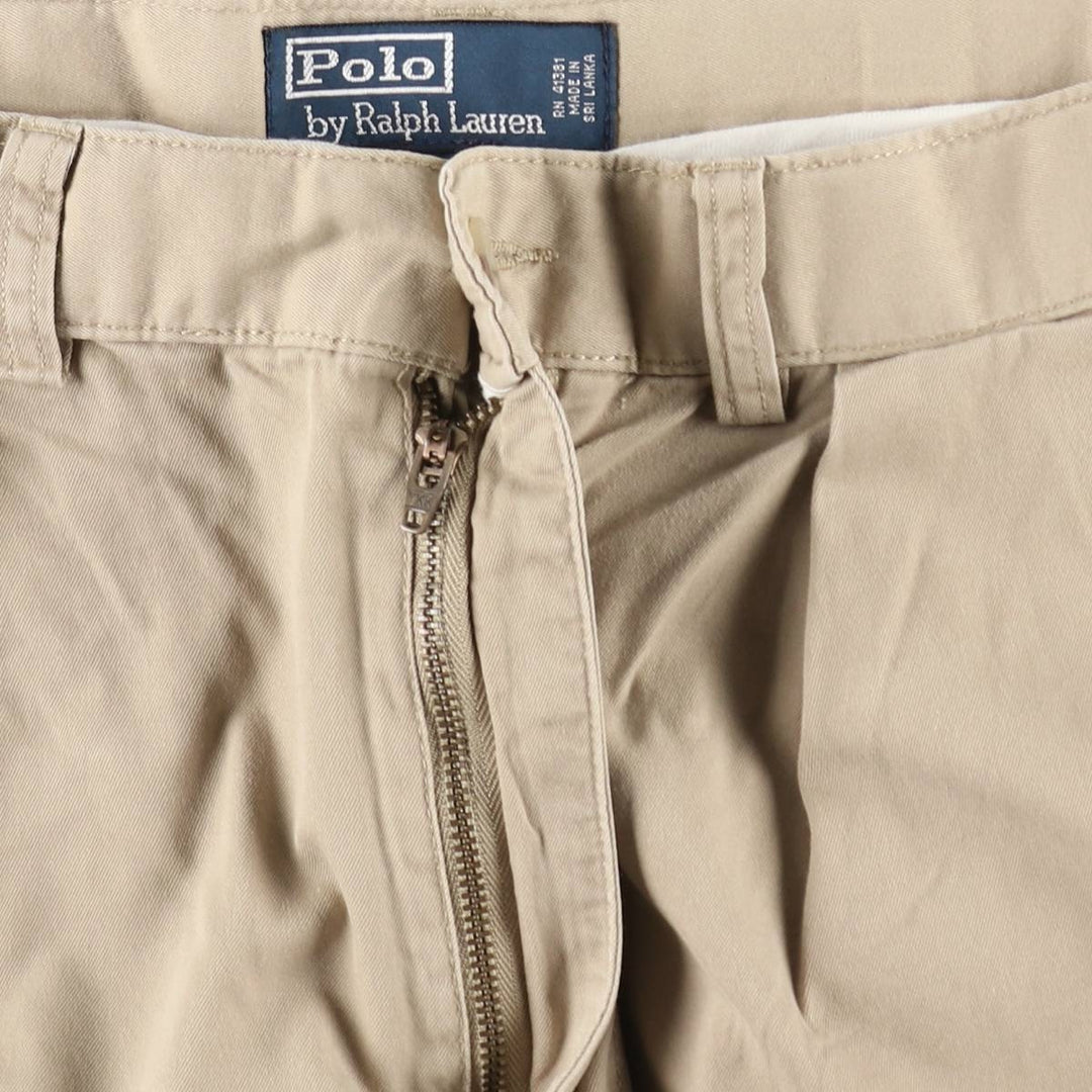 Ralph Lauren POLO by Ralph Lauren TYLER SHORT Two-pleat chino shorts, short pants, men's size W32 cotton Beige type Vintage Second Hand