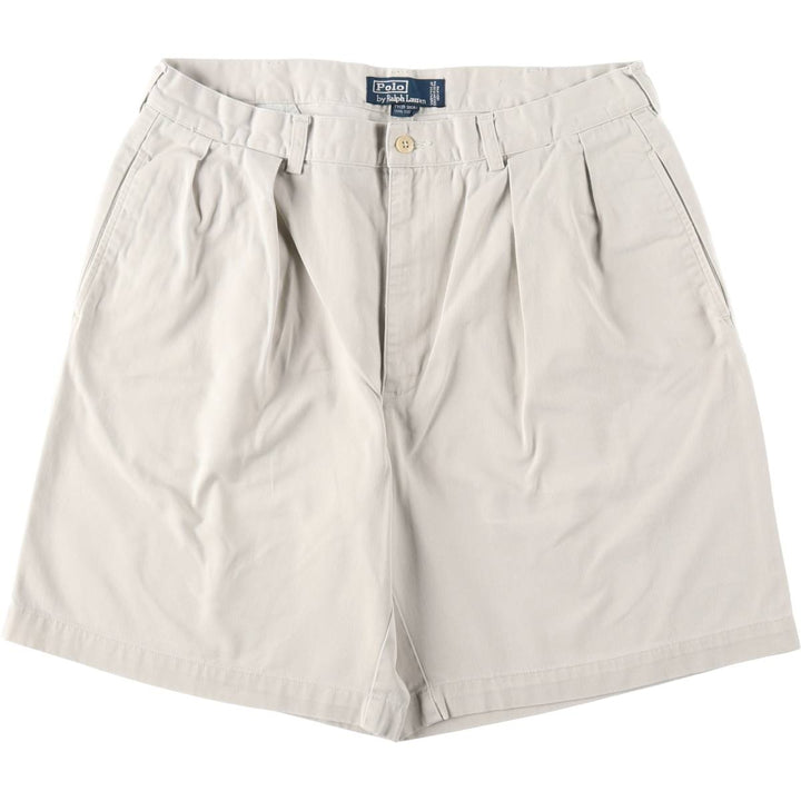 Ralph Lauren POLO by Ralph Lauren TYLER SHORT Two-pleat chino shorts, short pants, men's w35 equivalent cotton Beige type Vintage Second Hand