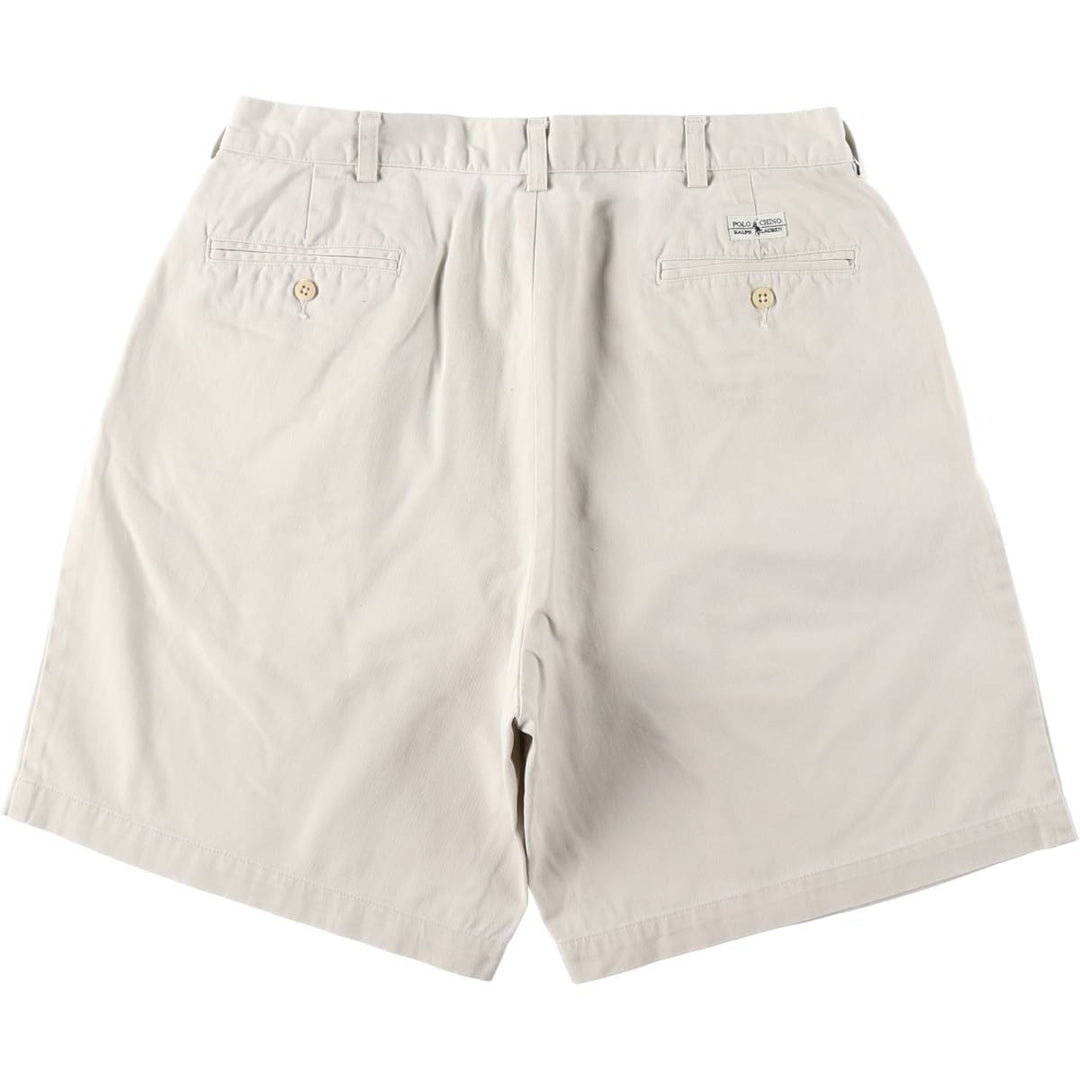 Ralph Lauren POLO by Ralph Lauren TYLER SHORT Two-pleat chino shorts, short pants, men's w35 equivalent cotton Beige type Vintage Second Hand