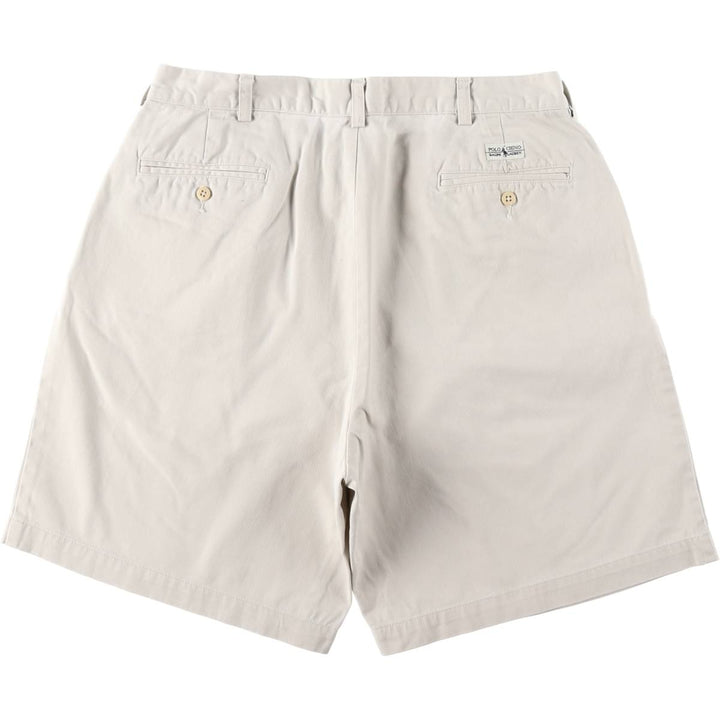 Ralph Lauren POLO by Ralph Lauren TYLER SHORT Two-pleat chino shorts, short pants, men's w35 equivalent cotton Beige type Vintage Second Hand