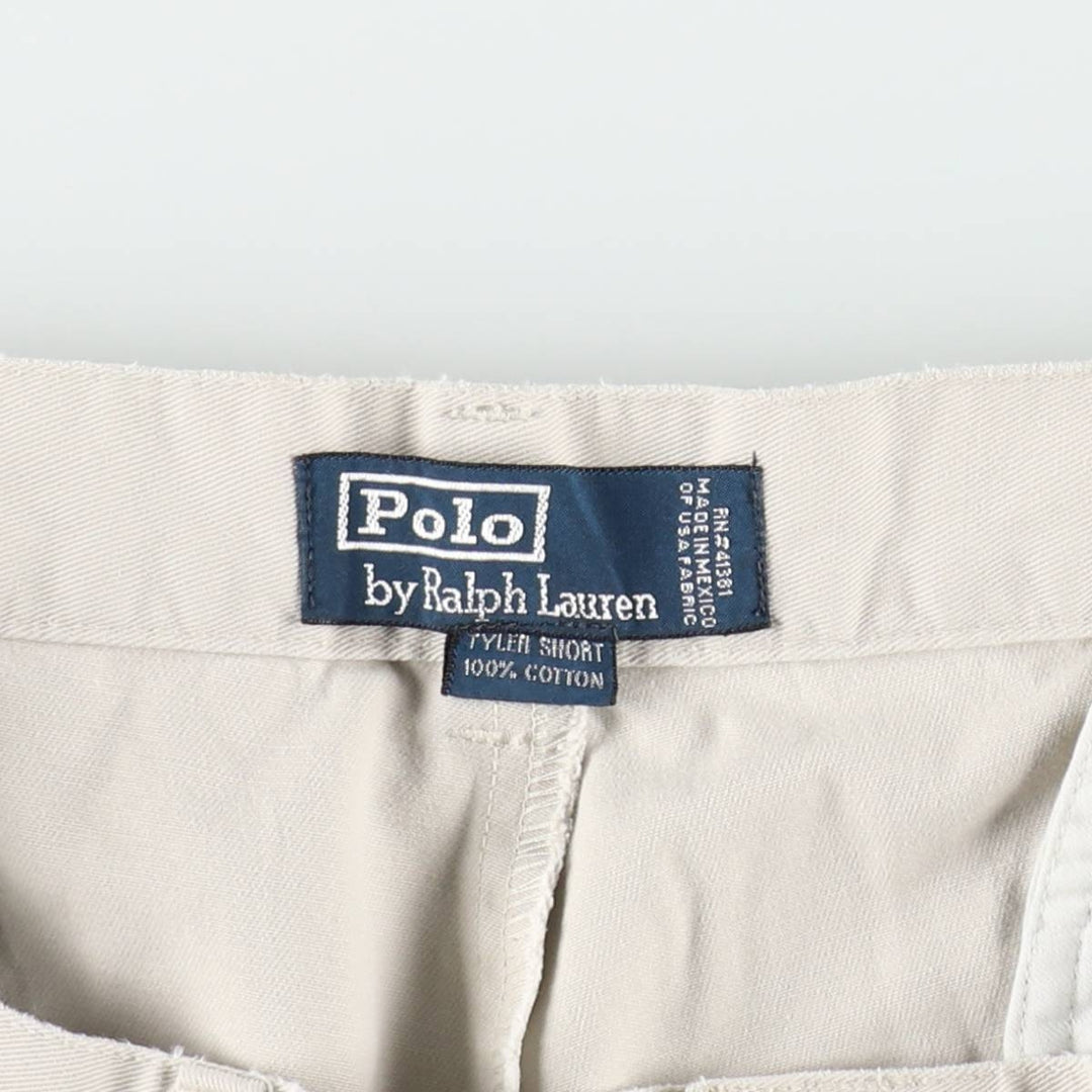 Ralph Lauren POLO by Ralph Lauren TYLER SHORT Two-pleat chino shorts, short pants, men's w35 equivalent cotton Beige type Vintage Second Hand