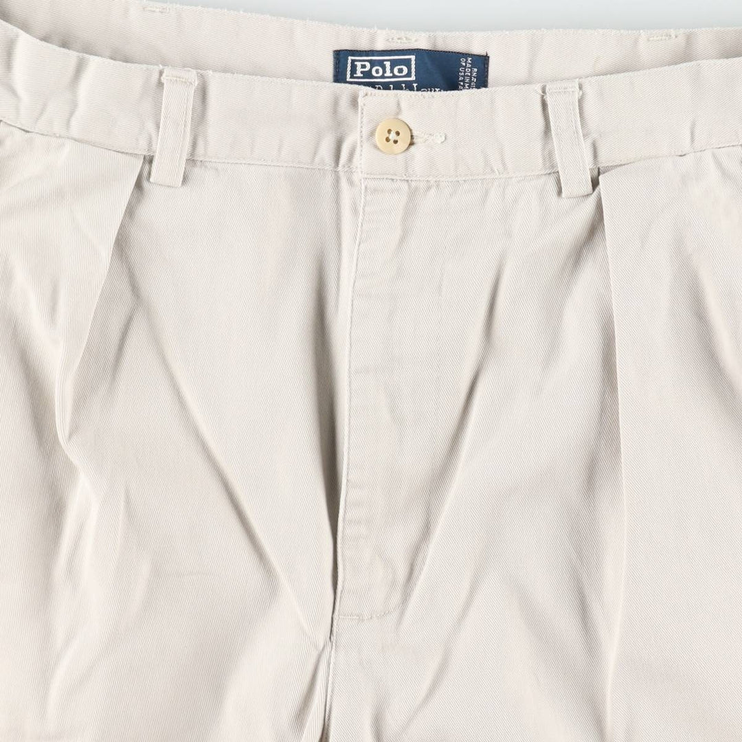 Ralph Lauren POLO by Ralph Lauren TYLER SHORT Two-pleat chino shorts, short pants, men's w35 equivalent cotton Beige type Vintage Second Hand