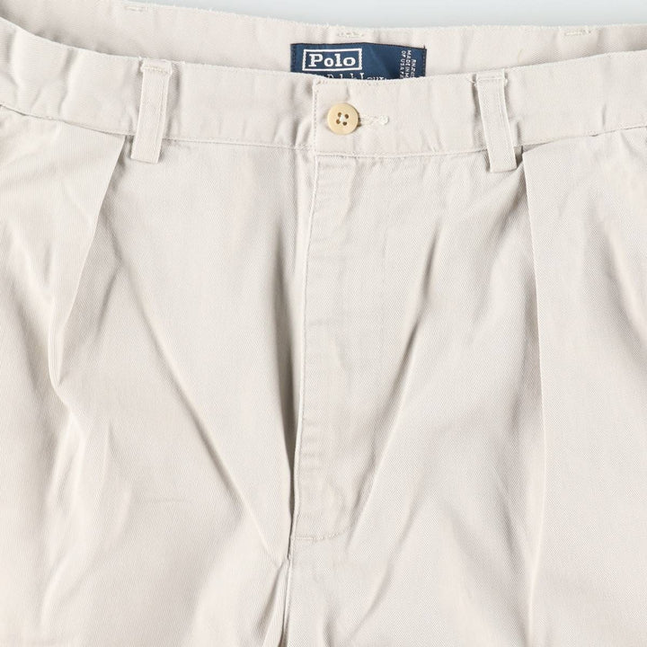 Ralph Lauren POLO by Ralph Lauren TYLER SHORT Two-pleat chino shorts, short pants, men's w35 equivalent cotton Beige type Vintage Second Hand