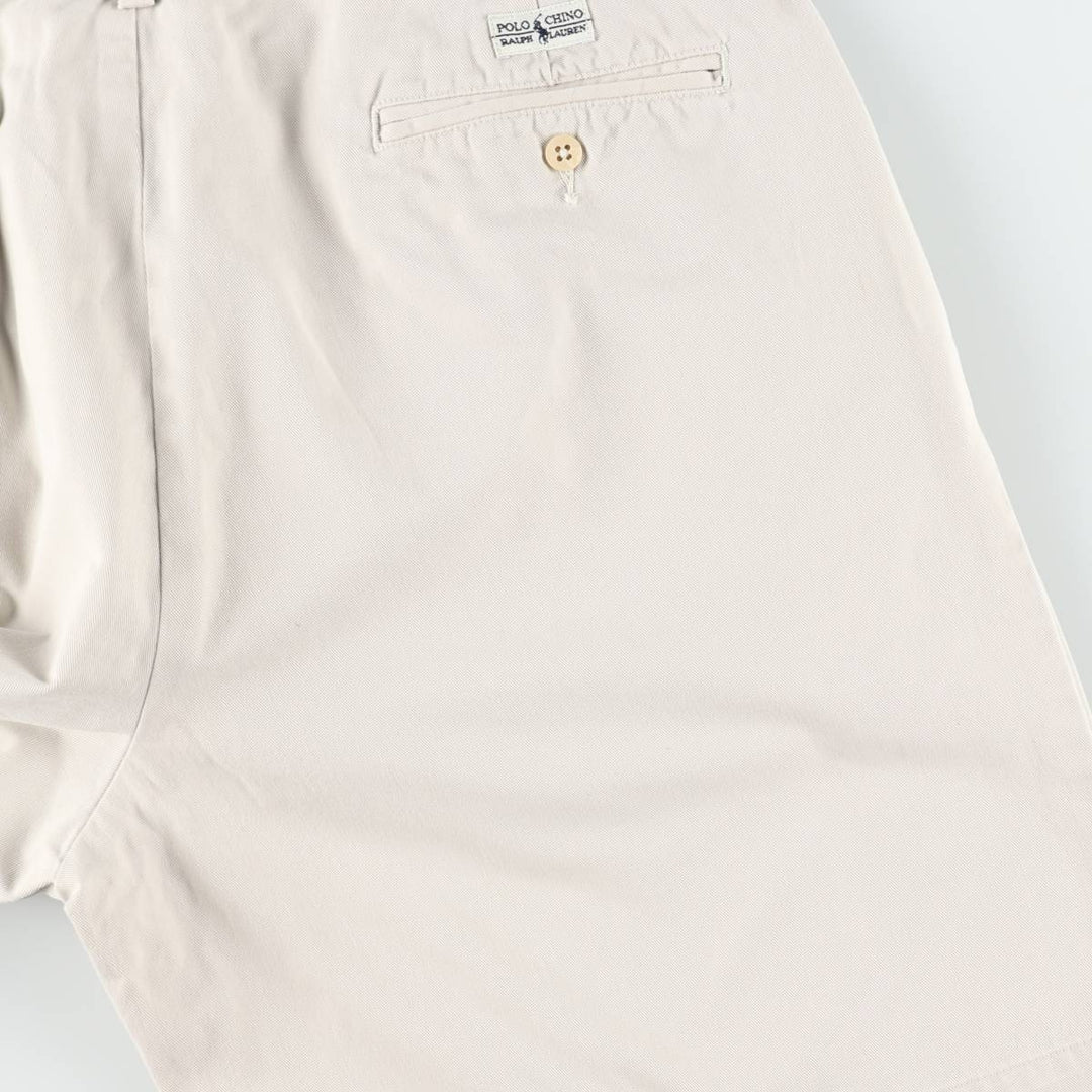 Ralph Lauren POLO by Ralph Lauren TYLER SHORT Two-pleat chino shorts, short pants, men's w35 equivalent cotton Beige type Vintage Second Hand