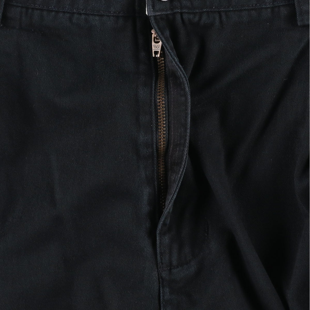 Ralph Lauren CHAPS Two-Pleat Chino Shorts, Men's Size W36 (approx.) cotton black type Vintage Second Hand