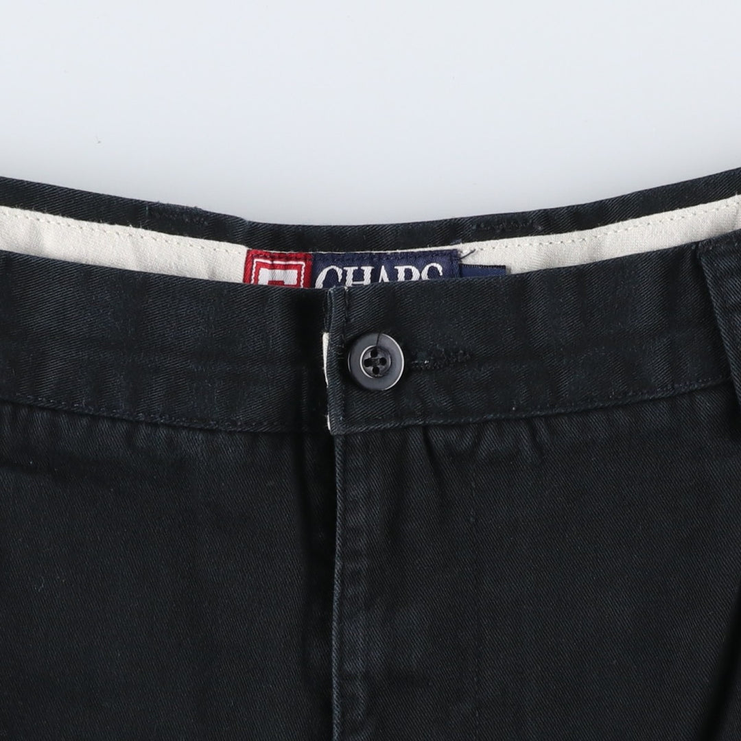 Ralph Lauren CHAPS Two-Pleat Chino Shorts, Men's Size W36 (approx.) cotton black type Vintage Second Hand