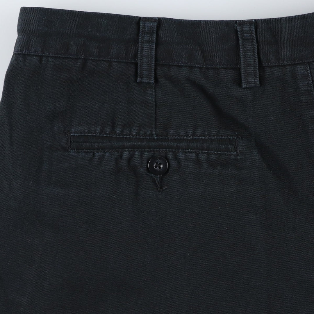 Ralph Lauren CHAPS Two-Pleat Chino Shorts, Men's Size W36 (approx.) cotton black type Vintage Second Hand
