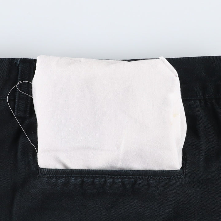Ralph Lauren CHAPS Two-Pleat Chino Shorts, Men's Size W36 (approx.) cotton black type Vintage Second Hand