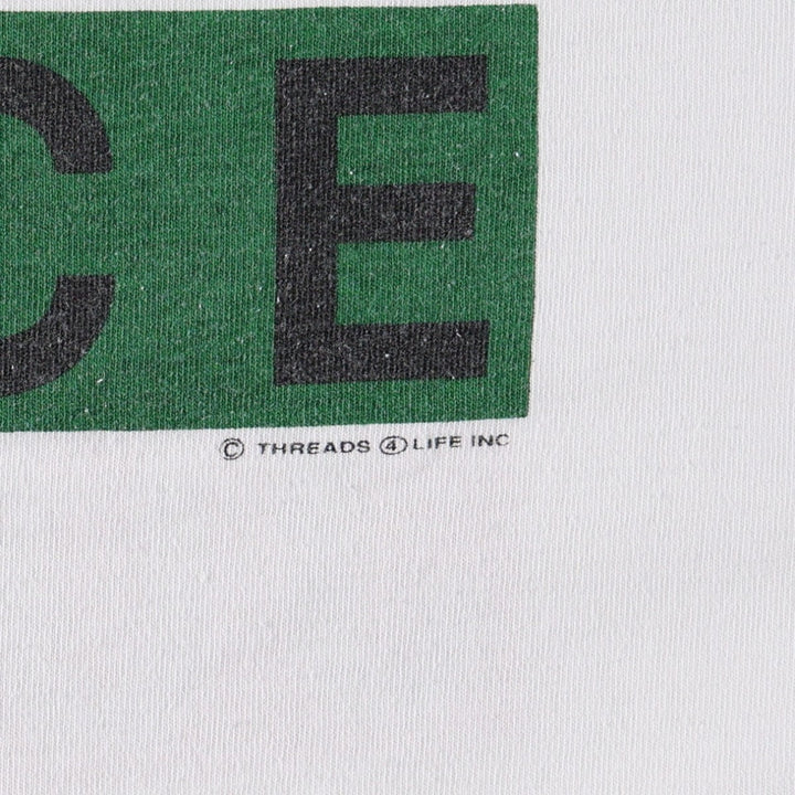 90'S Cross Colours Short-Sleeve Printed T-Shirt, Made in USA, Men's Size XL (Equivalent), Vintage cotton white type Vintage Second Hand