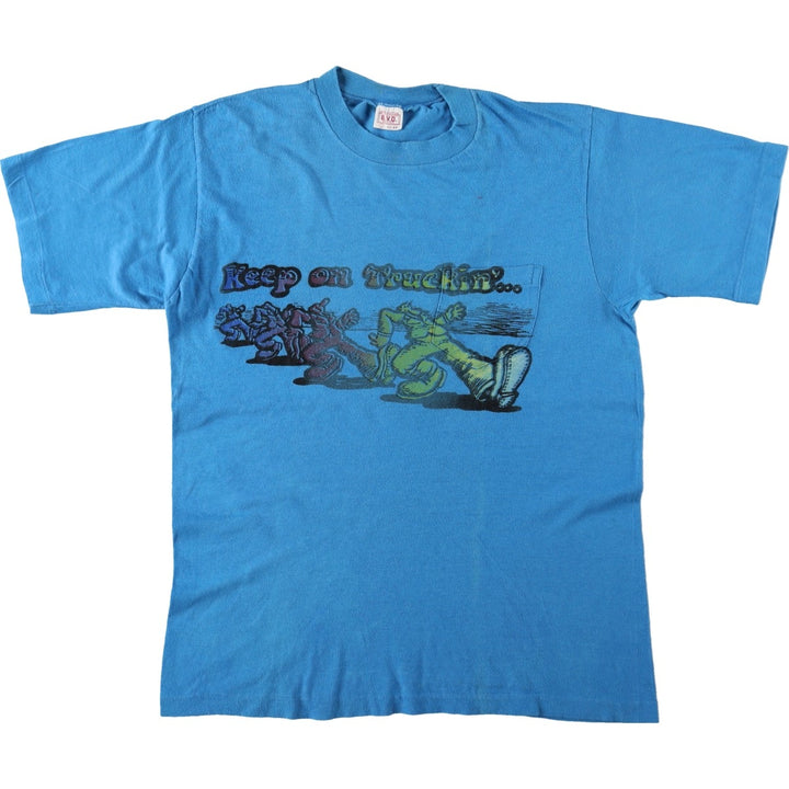 90'S BVD Print T-Shirt, Men's Size L (approx.), Vintage cotton blue type Vintage Second Hand