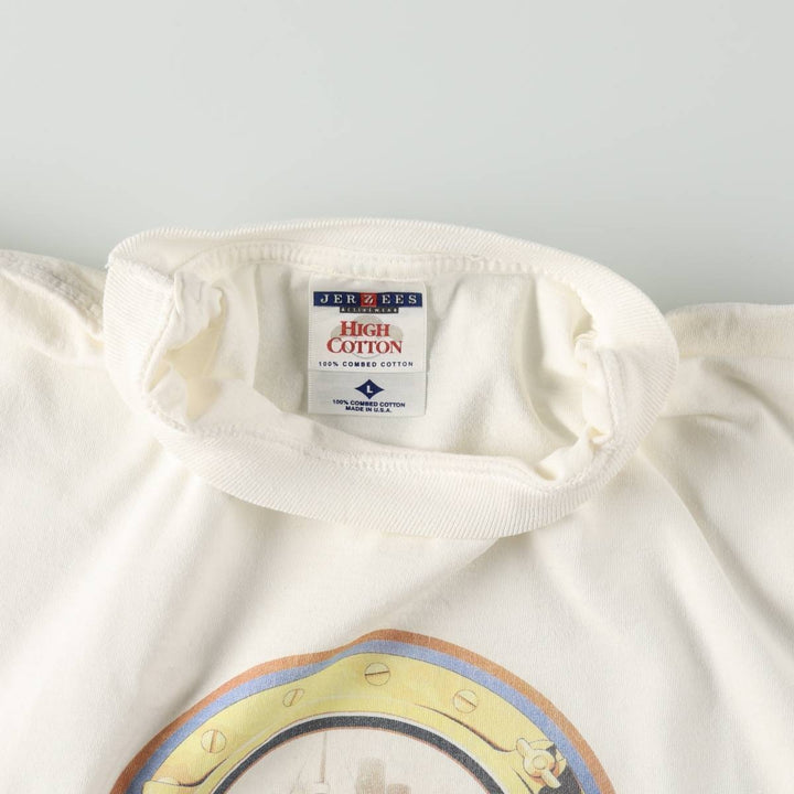 90'S Jerzees Titanic Souvenir T-Shirt, Made in USA, Men's Size L (approx.), Vintage cotton white type Vintage Second Hand