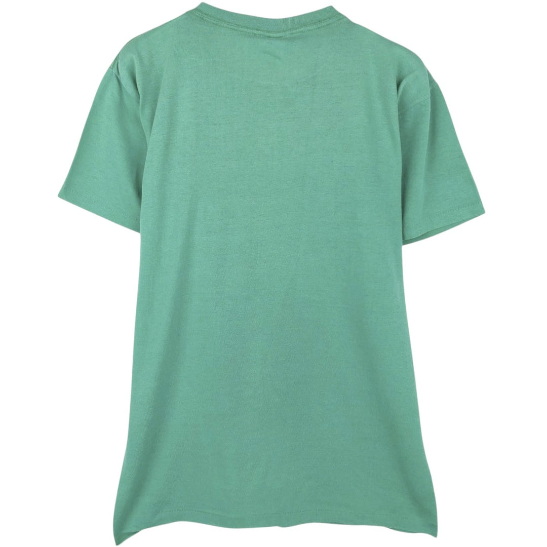 70s-80'S Sportswear Fish Print Advertising T-Shirt, Made in USA, Men's Size L (approx.), Vintage polyester green type Vintage Second Hand
