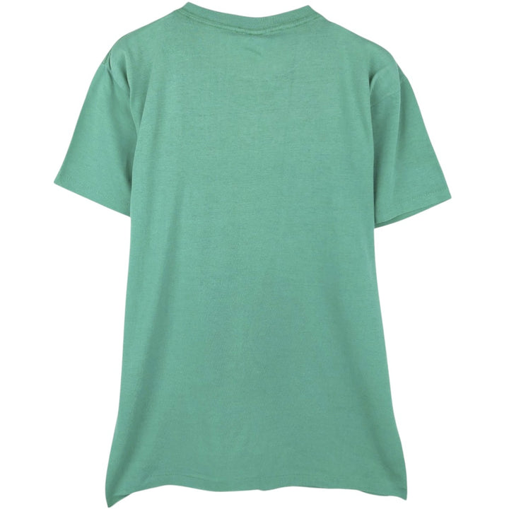 70s-80'S Sportswear Fish Print Advertising T-Shirt, Made in USA, Men's Size L (approx.), Vintage polyester green type Vintage Second Hand