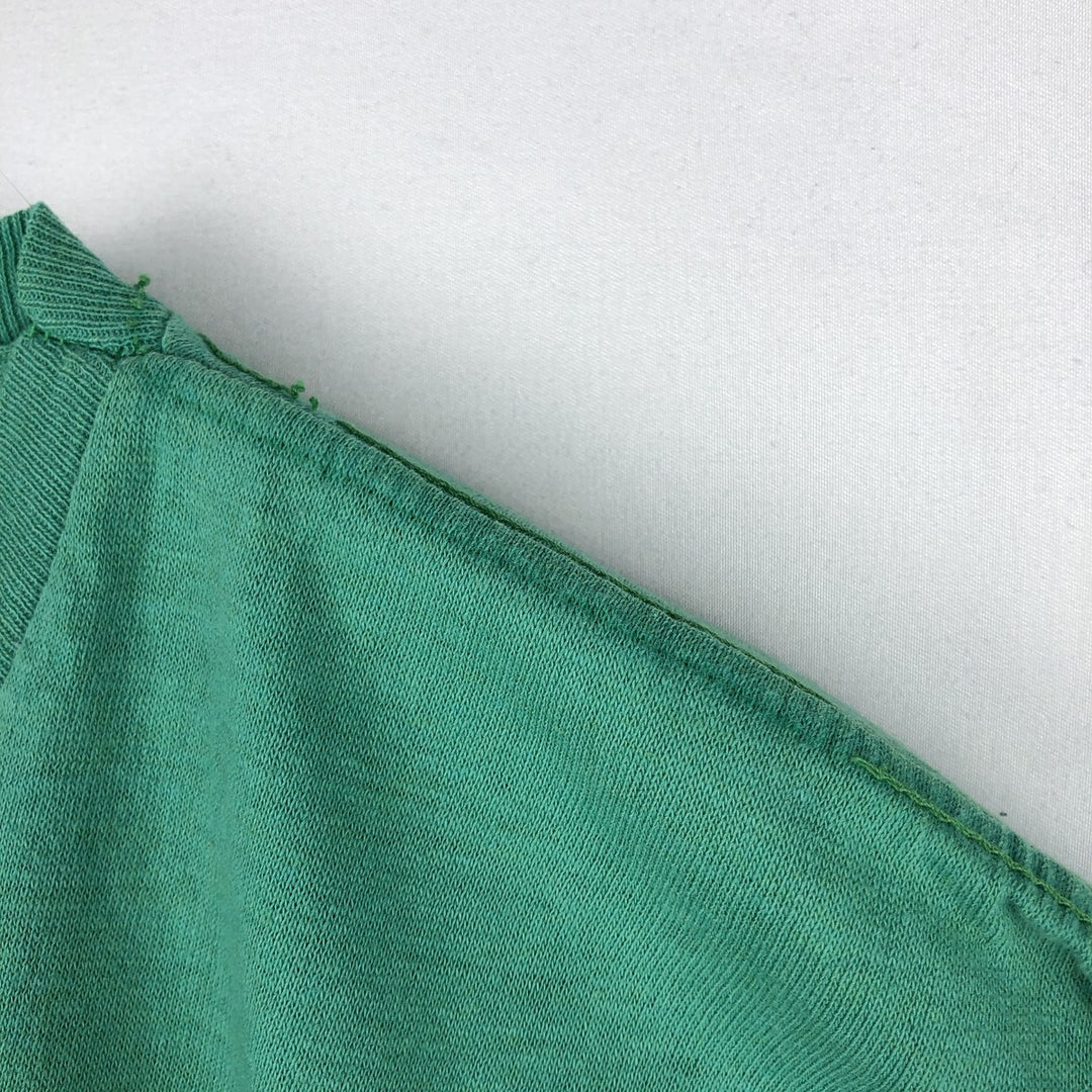 70s-80'S Sportswear Fish Print Advertising T-Shirt, Made in USA, Men's Size L (approx.), Vintage polyester green type Vintage Second Hand