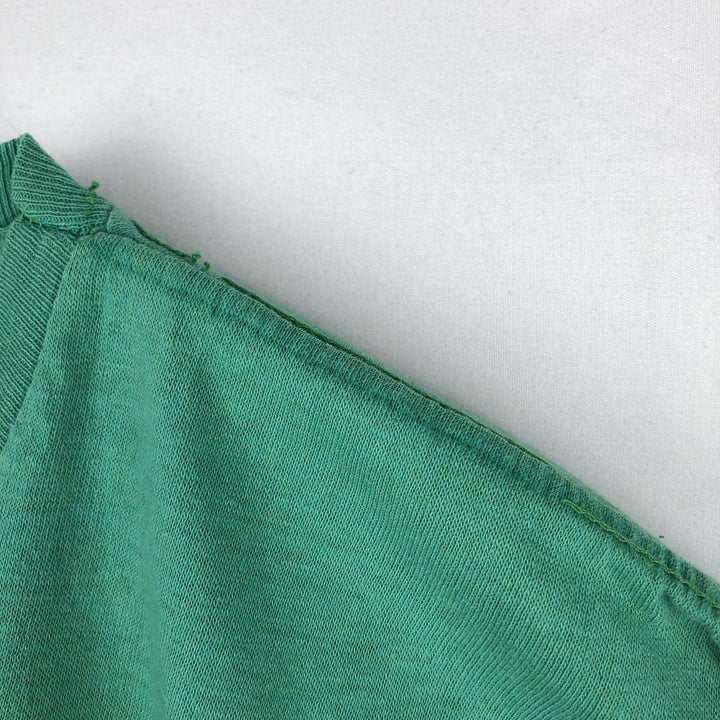 70s-80'S Sportswear Fish Print Advertising T-Shirt, Made in USA, Men's Size L (approx.), Vintage polyester green type Vintage Second Hand
