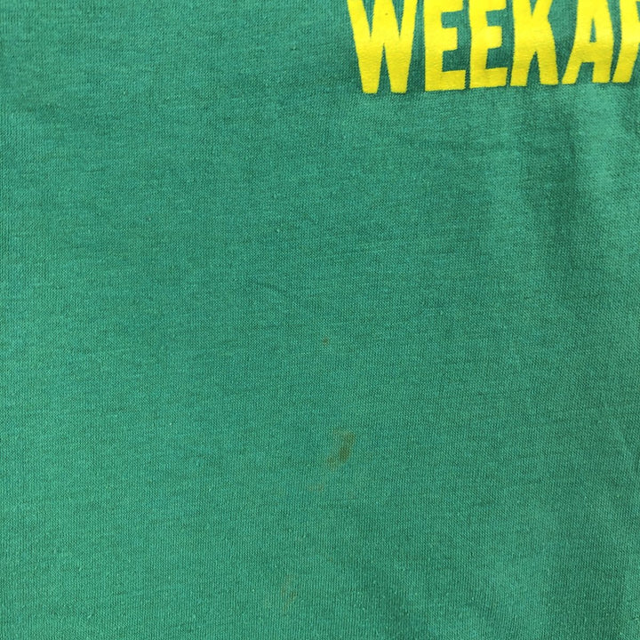 70s-80'S Sportswear Fish Print Advertising T-Shirt, Made in USA, Men's Size L (approx.), Vintage polyester green type Vintage Second Hand