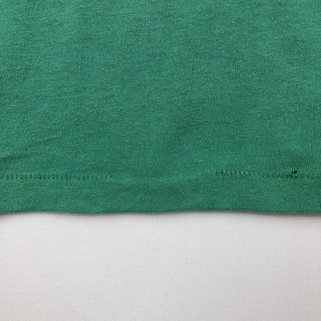 70s-80'S Sportswear Fish Print Advertising T-Shirt, Made in USA, Men's Size L (approx.), Vintage polyester green type Vintage Second Hand