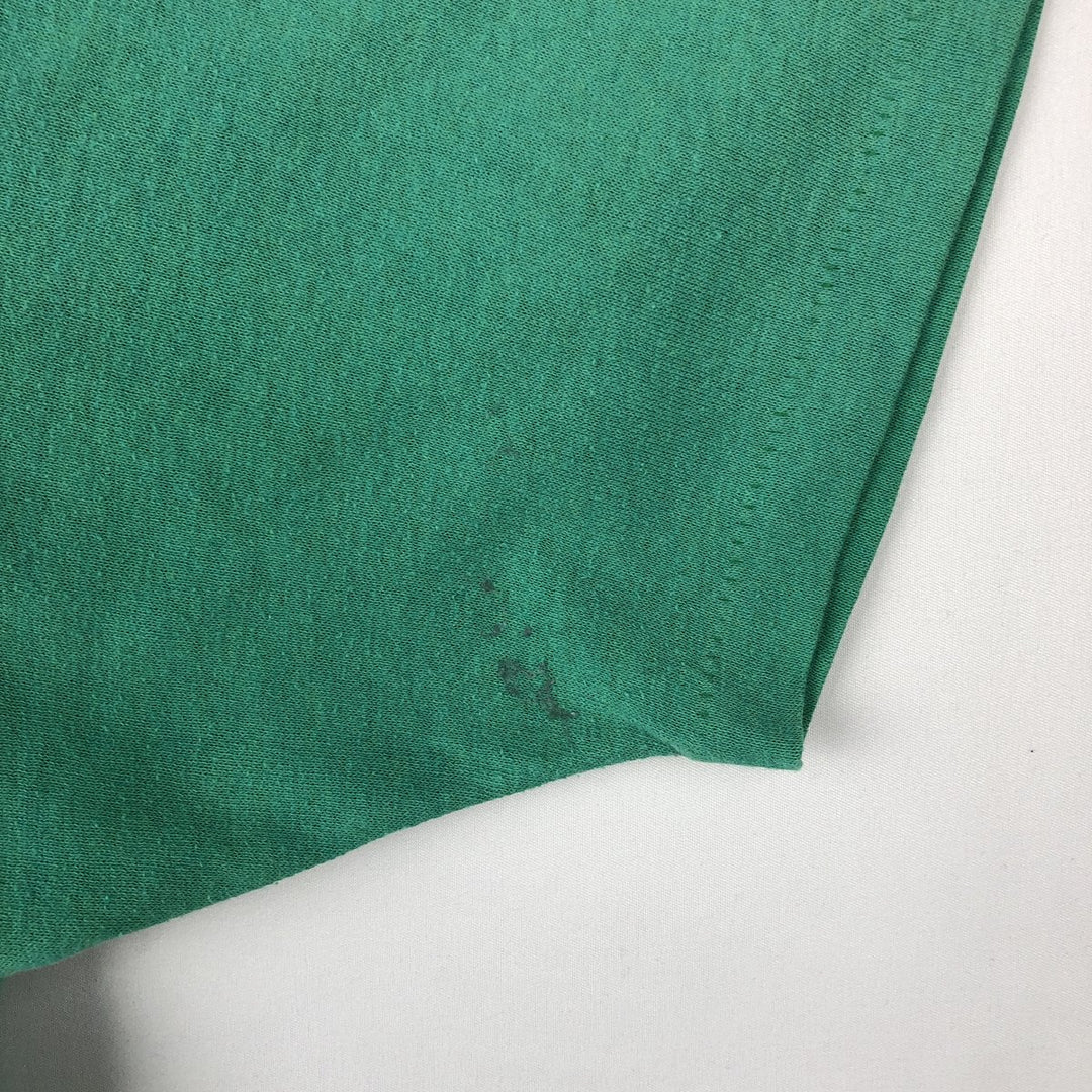 70s-80'S Sportswear Fish Print Advertising T-Shirt, Made in USA, Men's Size L (approx.), Vintage polyester green type Vintage Second Hand