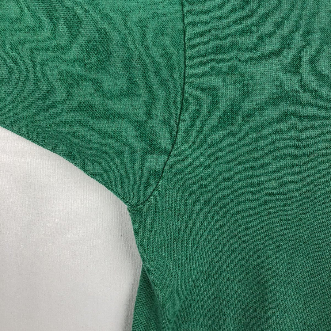 70s-80'S Sportswear Fish Print Advertising T-Shirt, Made in USA, Men's Size L (approx.), Vintage polyester green type Vintage Second Hand