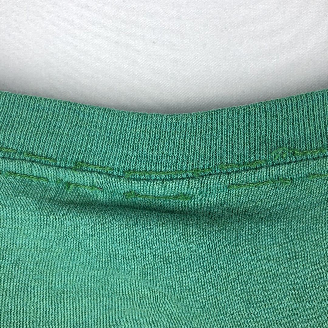 70s-80'S Sportswear Fish Print Advertising T-Shirt, Made in USA, Men's Size L (approx.), Vintage polyester green type Vintage Second Hand
