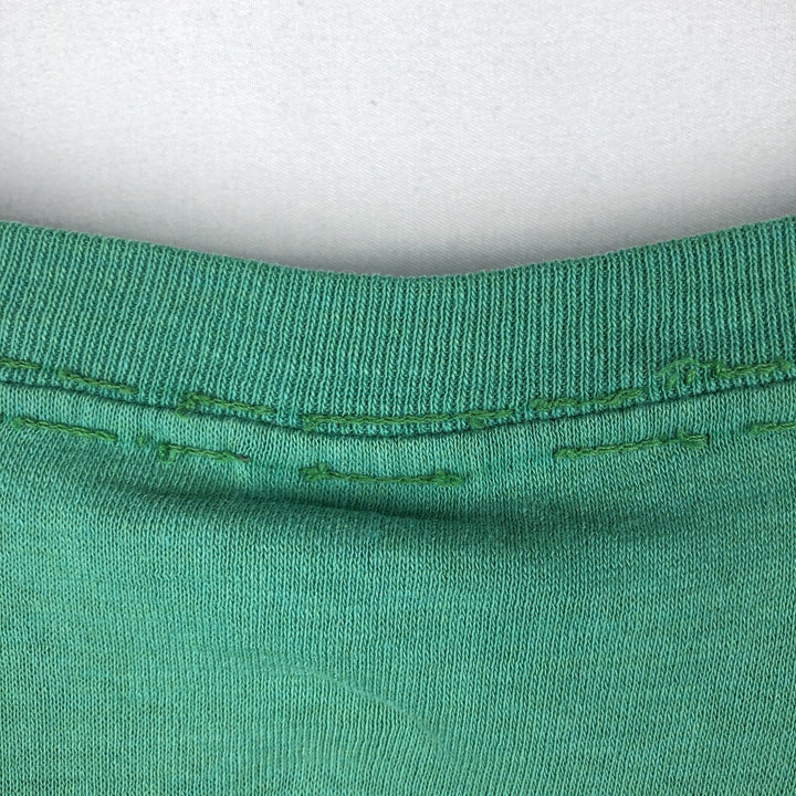 70s-80'S Sportswear Fish Print Advertising T-Shirt, Made in USA, Men's Size L (approx.), Vintage polyester green type Vintage Second Hand
