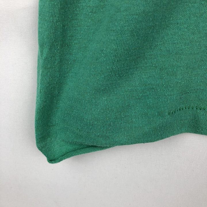 70s-80'S Sportswear Fish Print Advertising T-Shirt, Made in USA, Men's Size L (approx.), Vintage polyester green type Vintage Second Hand