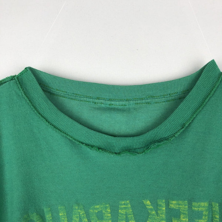 70s-80'S Sportswear Fish Print Advertising T-Shirt, Made in USA, Men's Size L (approx.), Vintage polyester green type Vintage Second Hand