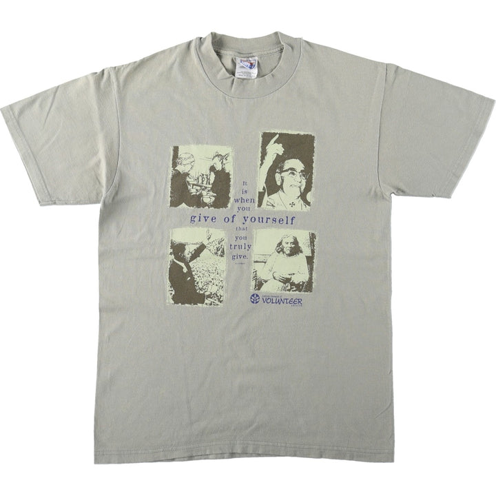 90'S Hanes BEEFY-T "Great Figures" T-shirt, Men's Size M (approx.), Vintage cotton green type yellow green Vintage Second Hand