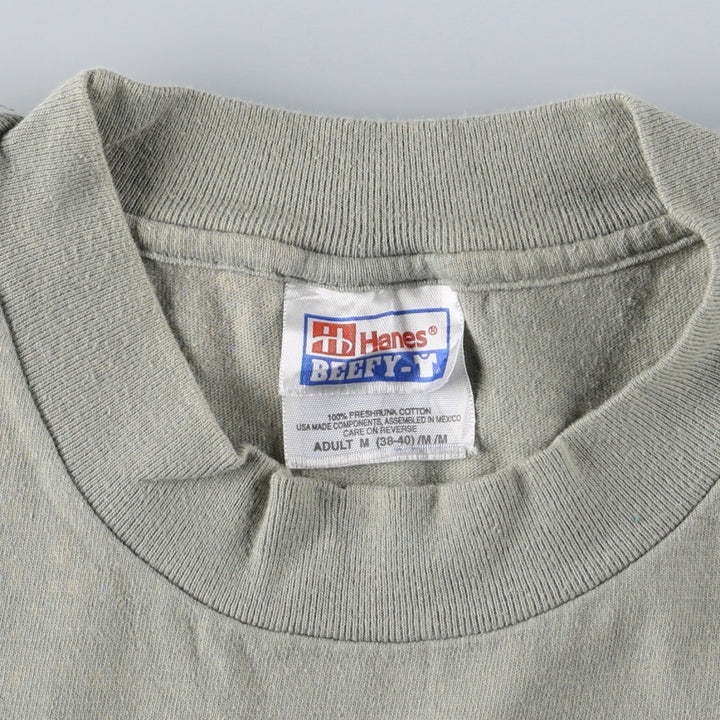 90'S Hanes BEEFY-T "Great Figures" T-shirt, Men's Size M (approx.), Vintage cotton green type yellow green Vintage Second Hand
