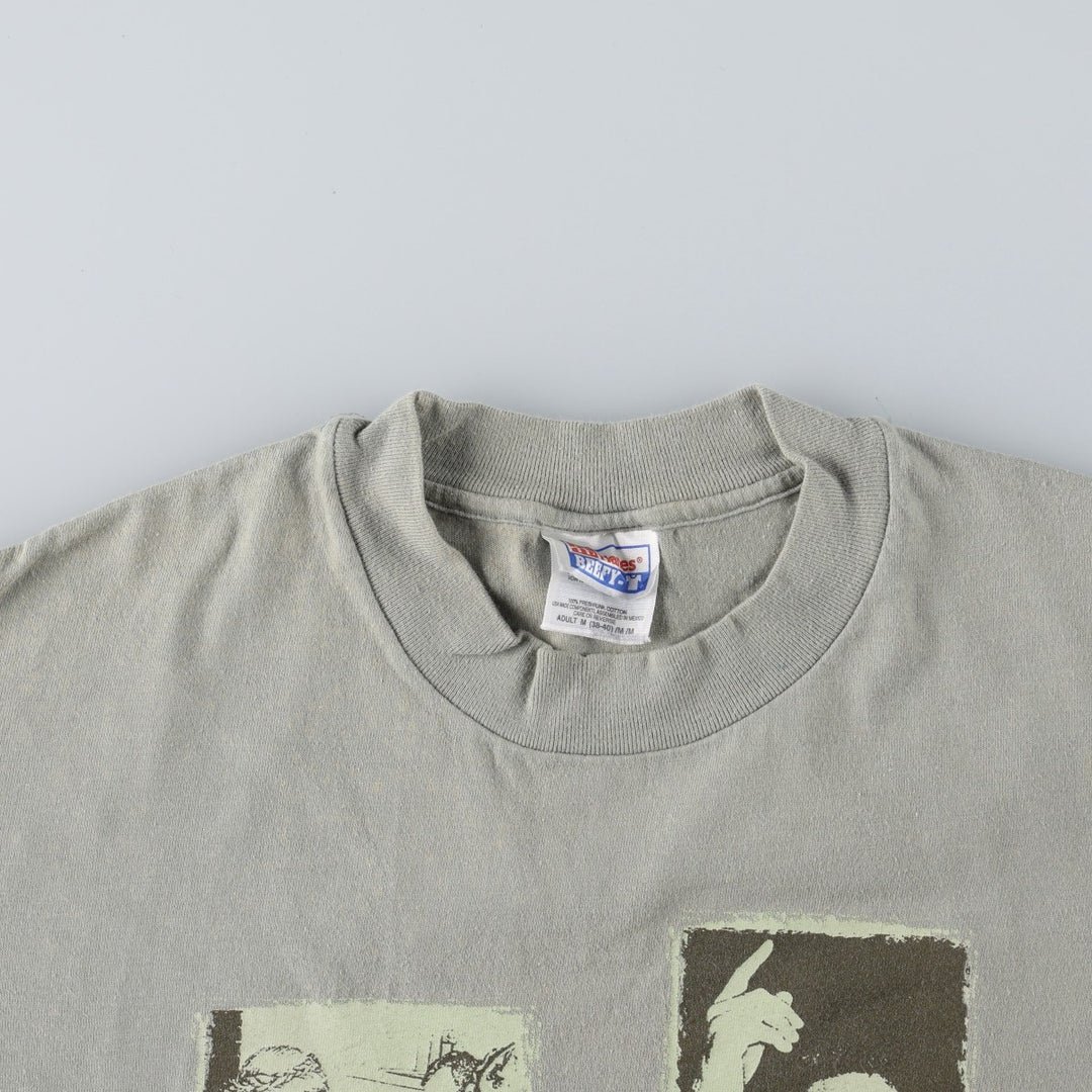 90'S Hanes BEEFY-T "Great Figures" T-shirt, Men's Size M (approx.), Vintage cotton green type yellow green Vintage Second Hand
