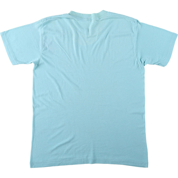 90'S SUN print T-shirt, men's size L equivalent, vintage. cotton Blue type light blue Vintage Second Hand