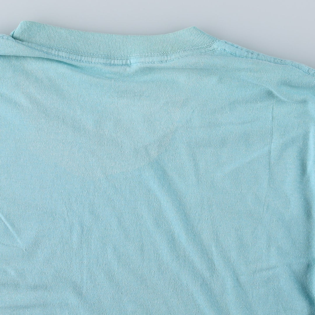 90'S SUN print T-shirt, men's size L equivalent, vintage. cotton Blue type light blue Vintage Second Hand