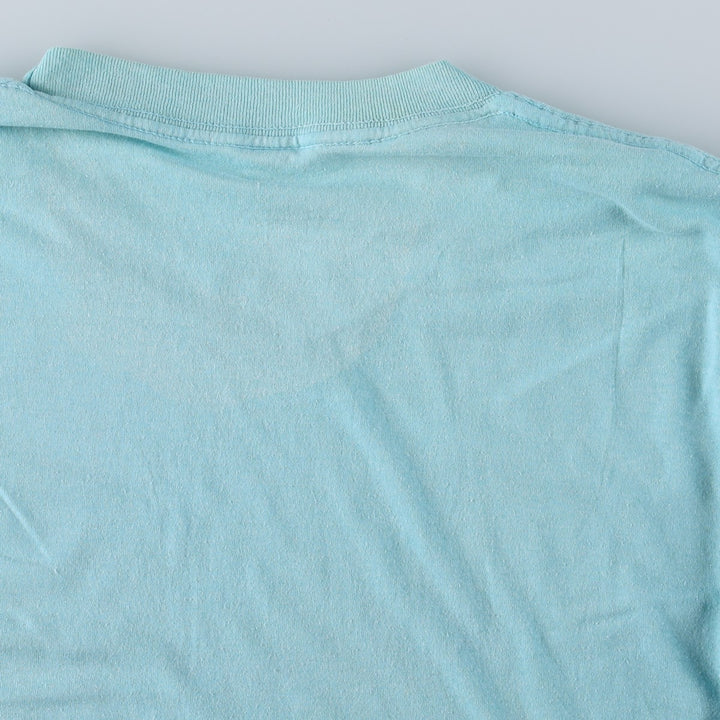 90'S SUN print T-shirt, men's size L equivalent, vintage. cotton Blue type light blue Vintage Second Hand