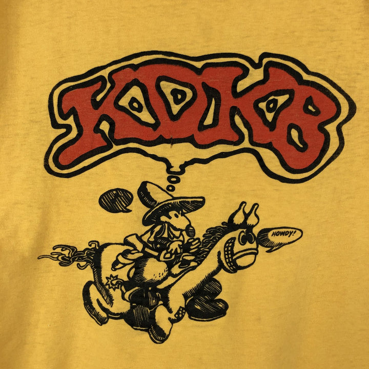 70s-80'S KDKB Radio Station Advertising T-Shirt, Men's Size M (Equivalent), Vintage unclear yellow type Vintage Second Hand