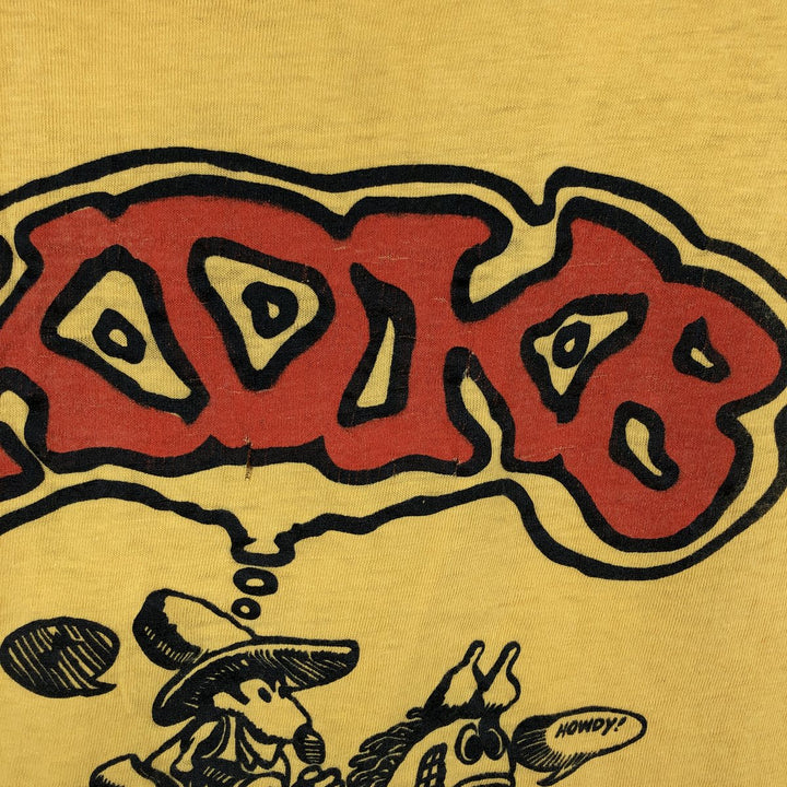 70s-80'S KDKB Radio Station Advertising T-Shirt, Men's Size M (Equivalent), Vintage unclear yellow type Vintage Second Hand