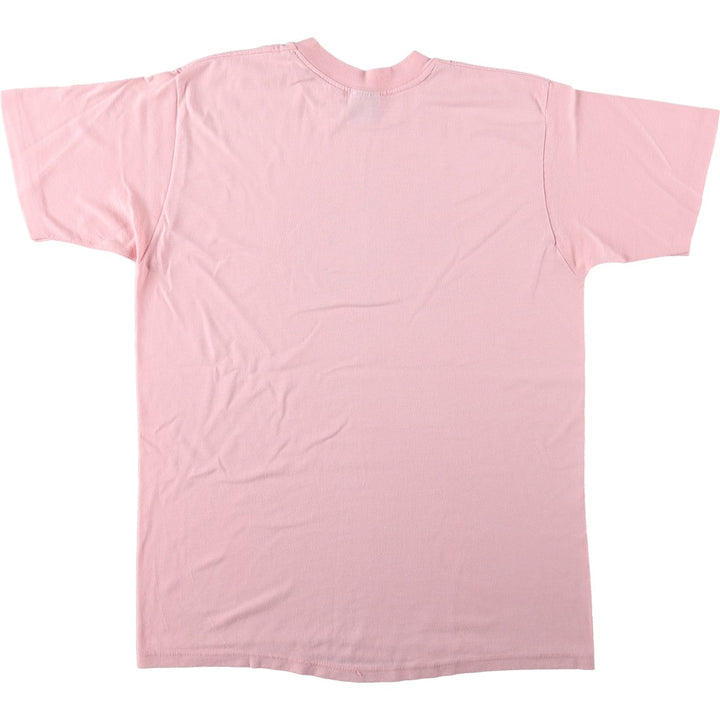 80'S STEDMAN Super 50 Print T-Shirt, Made in USA, Men's Size L (Equivalent), Vintage cotton pink type Vintage Second Hand