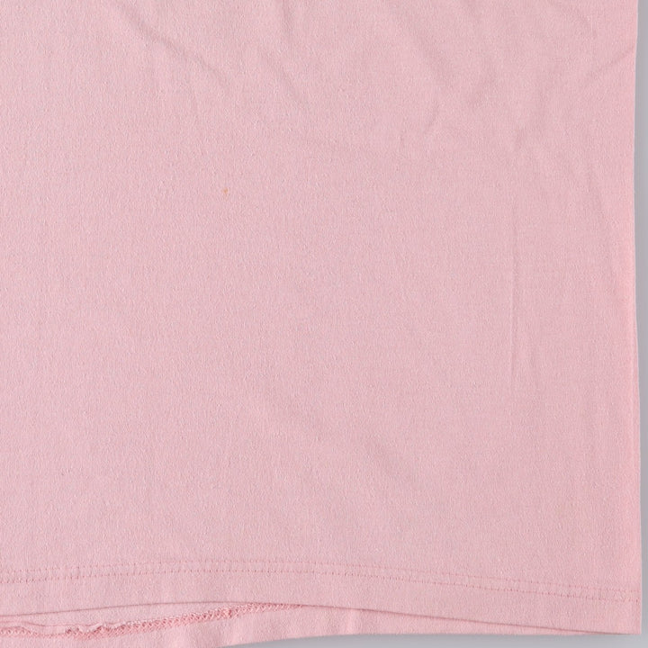 80'S STEDMAN Super 50 Print T-Shirt, Made in USA, Men's Size L (Equivalent), Vintage cotton pink type Vintage Second Hand