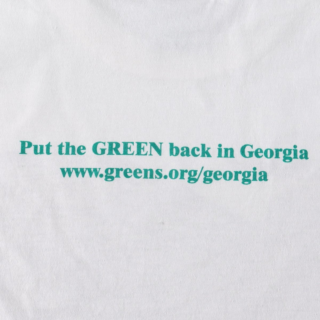 90'S PITCH-IN Art T-Shirt, Made in USA, Men's Size L (Equivalent), Vintage cotton white type Vintage Second Hand