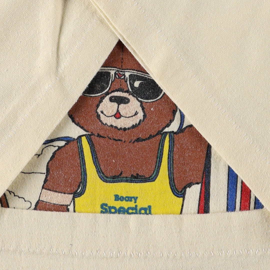 80'S Tee Jays HEF-T Animal Pattern Advertising T-Shirt, Made in USA, Men's XL equivalent, Vintage cotton unbleached Vintage Second Hand