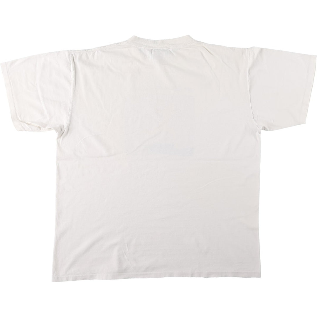 90'S ONEITA POWER-T Art T-Shirt, Made in USA, Men's XL equivalent, Vintage cotton white type Vintage Second Hand