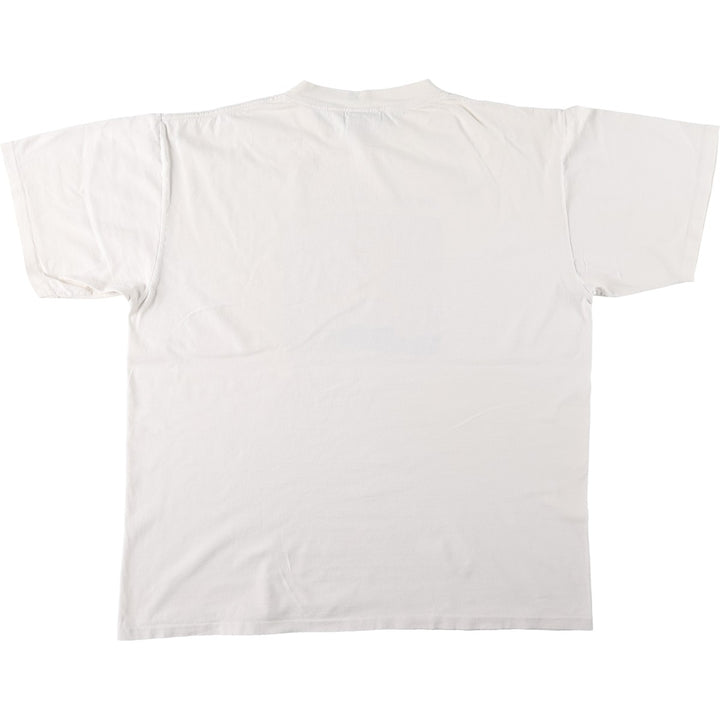 90'S ONEITA POWER-T Art T-Shirt, Made in USA, Men's XL equivalent, Vintage cotton white type Vintage Second Hand